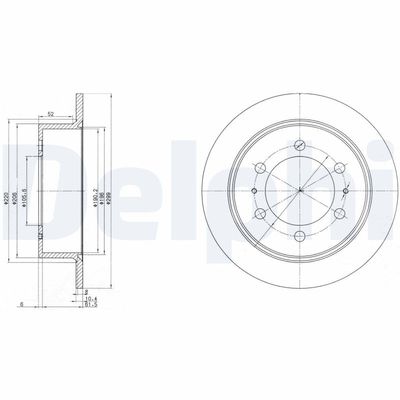 Brake Disc DELPHI BG3522