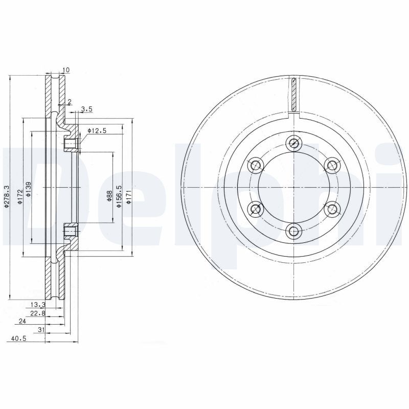 DELPHI BG3523 Brake Disc