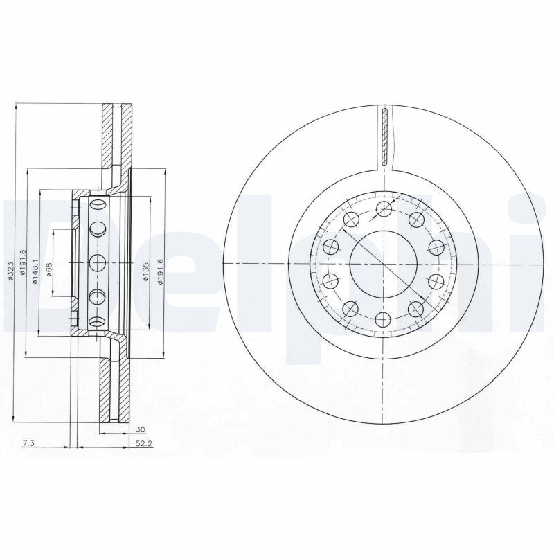 DELPHI BG3524 Brake Disc