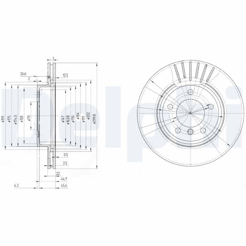 DELPHI BG3527 Brake Disc