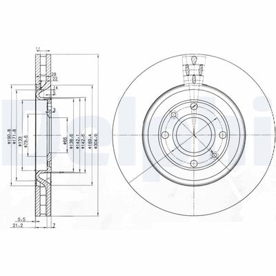 Brake Disc DELPHI BG3529