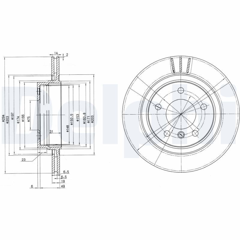 DELPHI BG3530 Brake Disc
