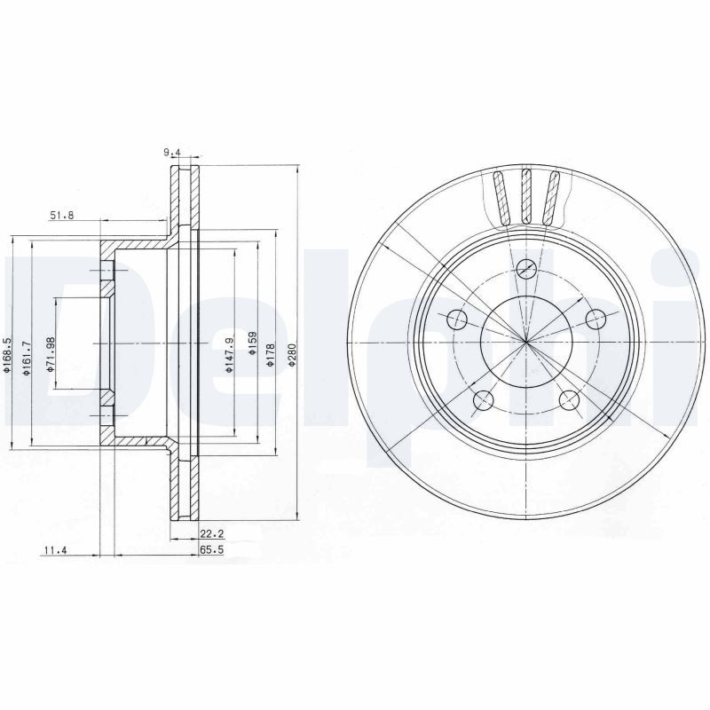 DELPHI BG3532 Brake Disc