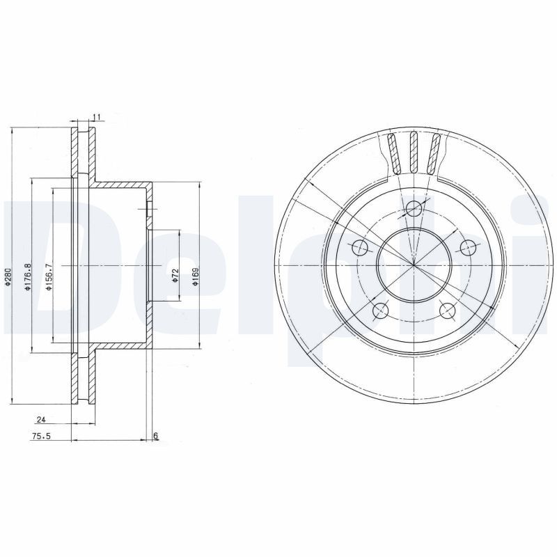 DELPHI BG3533 Brake Disc