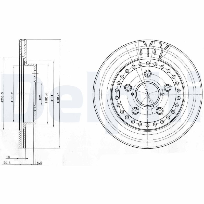 DELPHI BG3536 Brake Disc