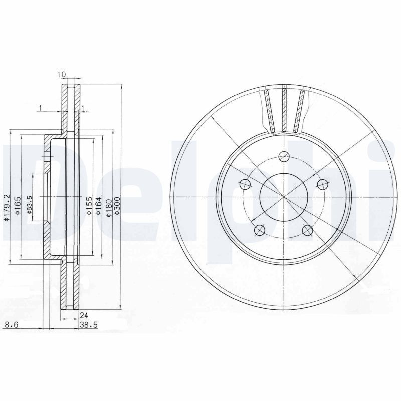 DELPHI BG3537 Brake Disc