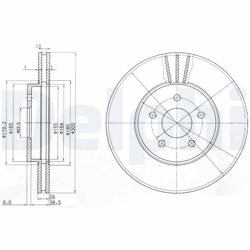 DELPHI BG3537C Brake Disc