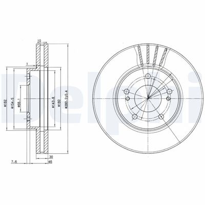 Brake Disc DELPHI BG3541