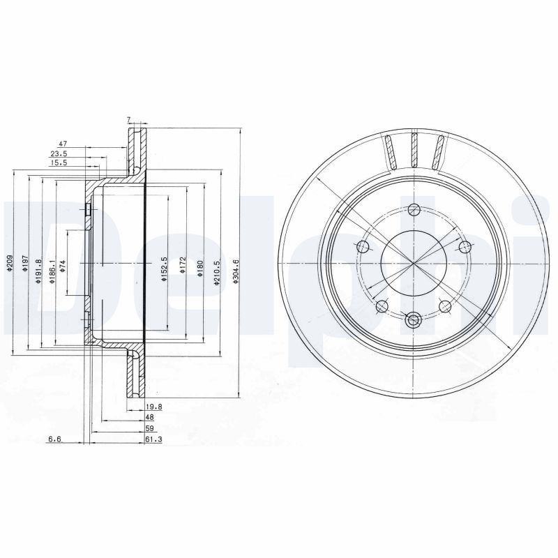 DELPHI BG3542 Brake Disc