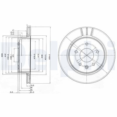 Brake Disc DELPHI BG3542