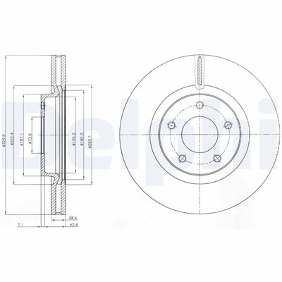 Brake Disc DELPHI BG3544
