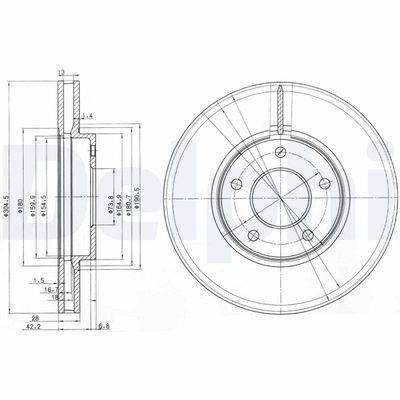Brake Disc DELPHI BG3547