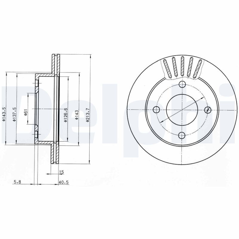 DELPHI BG3548 Brake Disc