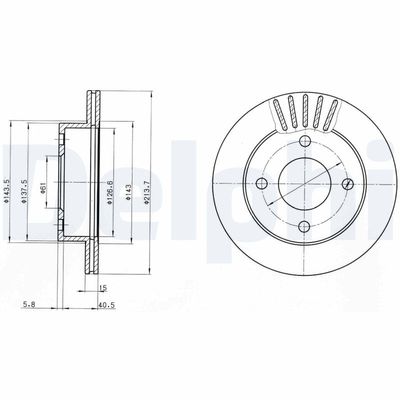 Brake Disc DELPHI BG3548