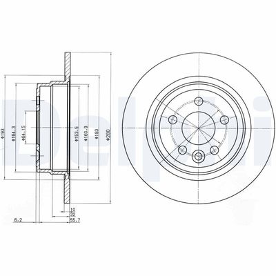 Brake Disc DELPHI BG3550