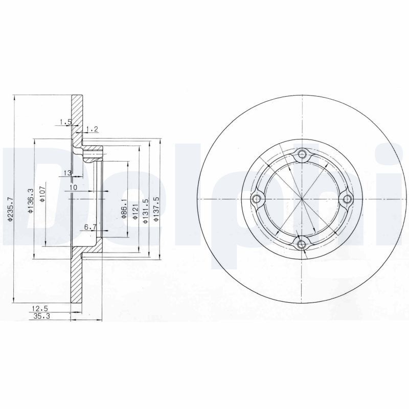 DELPHI BG3551 Brake Disc
