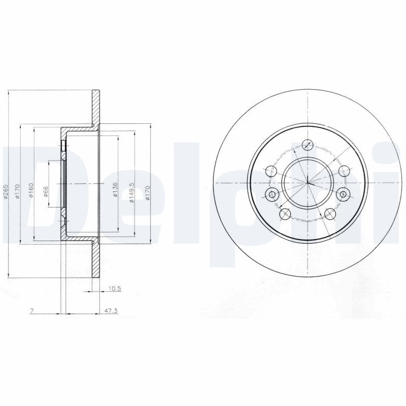 DELPHI BG3552 Brake Disc