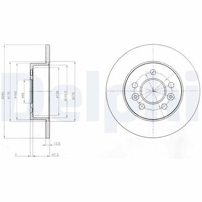Brake Disc DELPHI BG3552