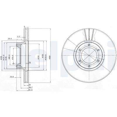 Brake Disc DELPHI BG3553