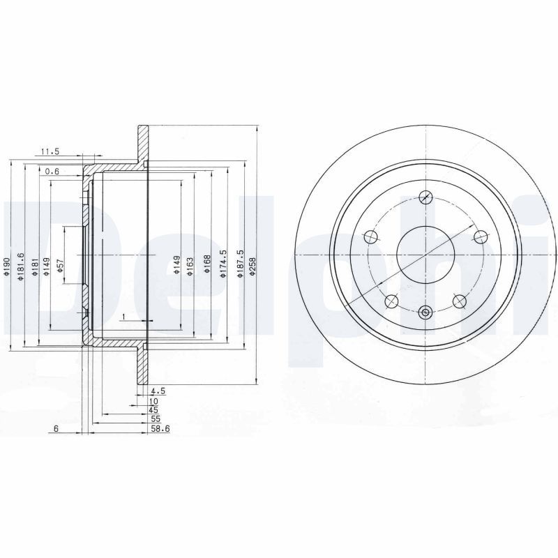 DELPHI BG3554 Brake Disc
