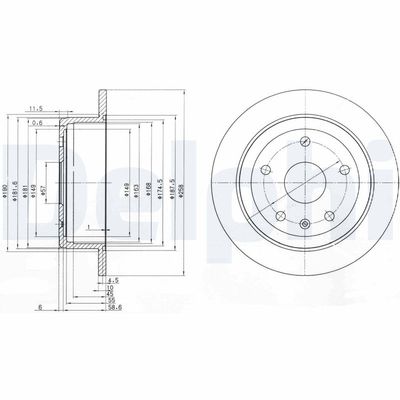 Brake Disc DELPHI BG3554