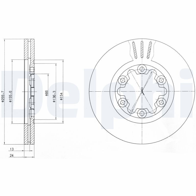 DELPHI BG3559 Brake Disc