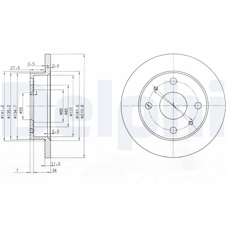 DELPHI BG3561 Brake Disc