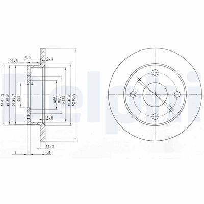 Brake Disc DELPHI BG3561