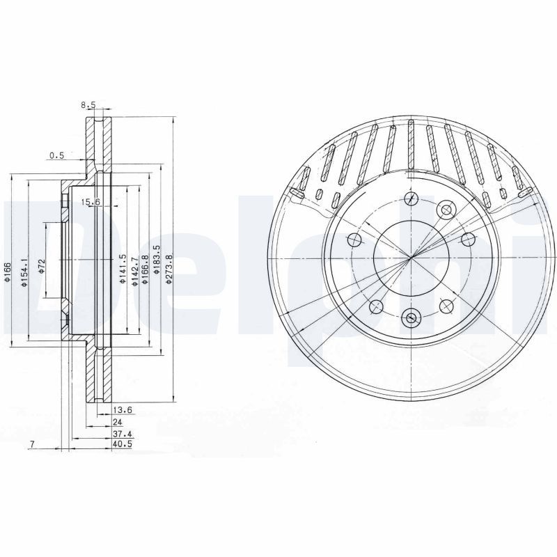 DELPHI BG3563 Brake Disc