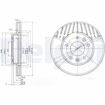 Brake Disc DELPHI BG3563