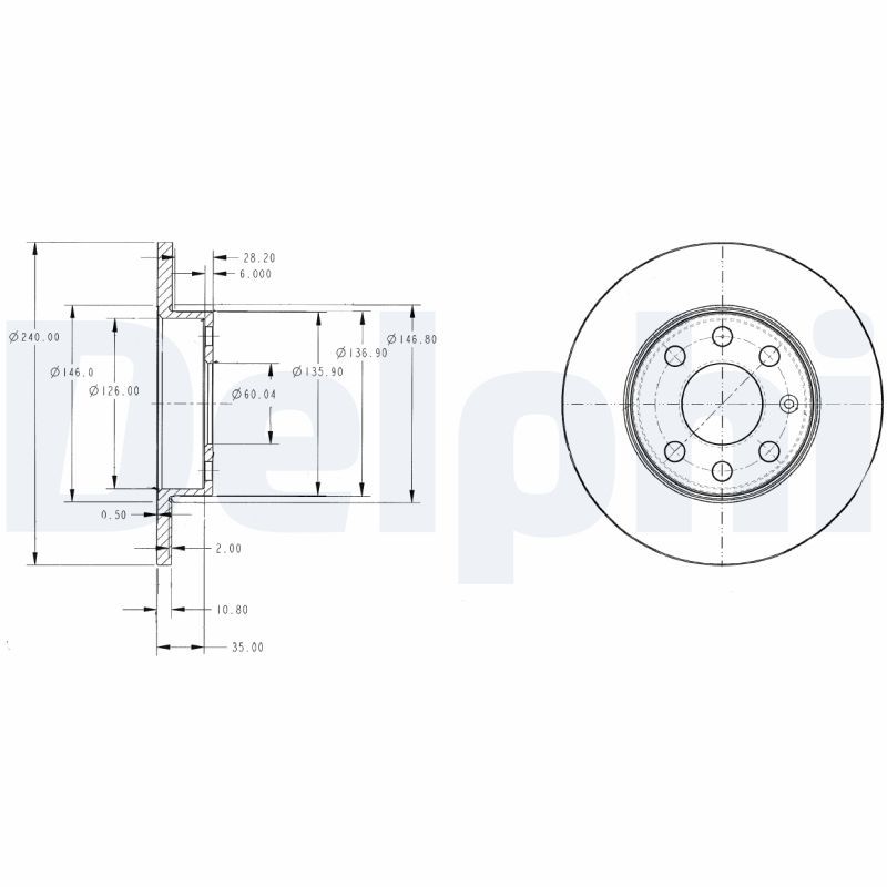 DELPHI BG3567 Brake Disc