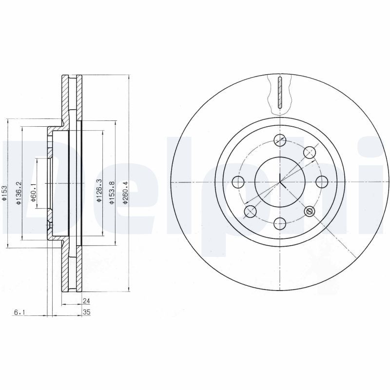DELPHI BG3569 Brake Disc