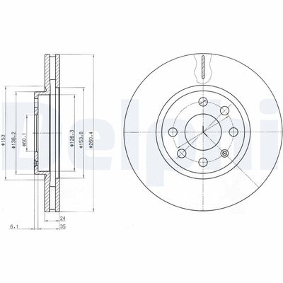 Brake Disc DELPHI BG3569
