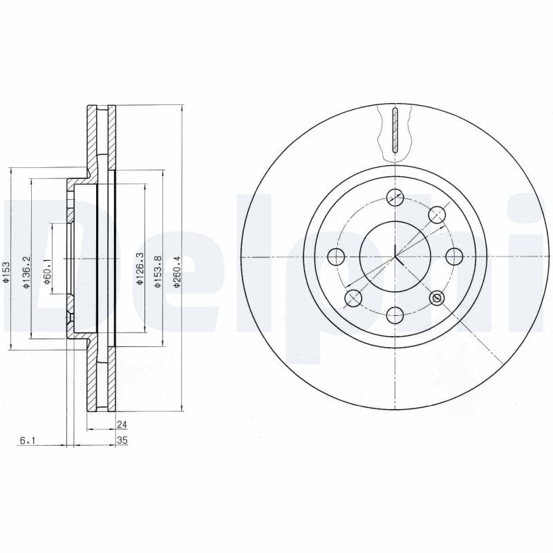 DELPHI BG3569C Brake Disc
