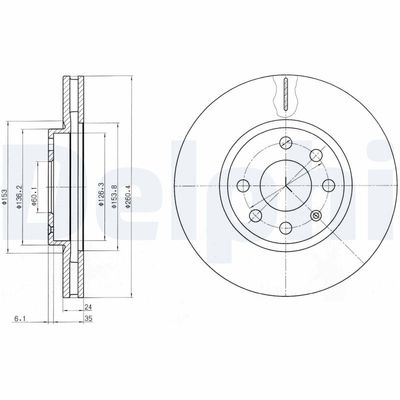 Brake Disc DELPHI BG3569C