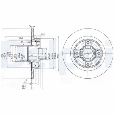 Brake Disc DELPHI BG3570