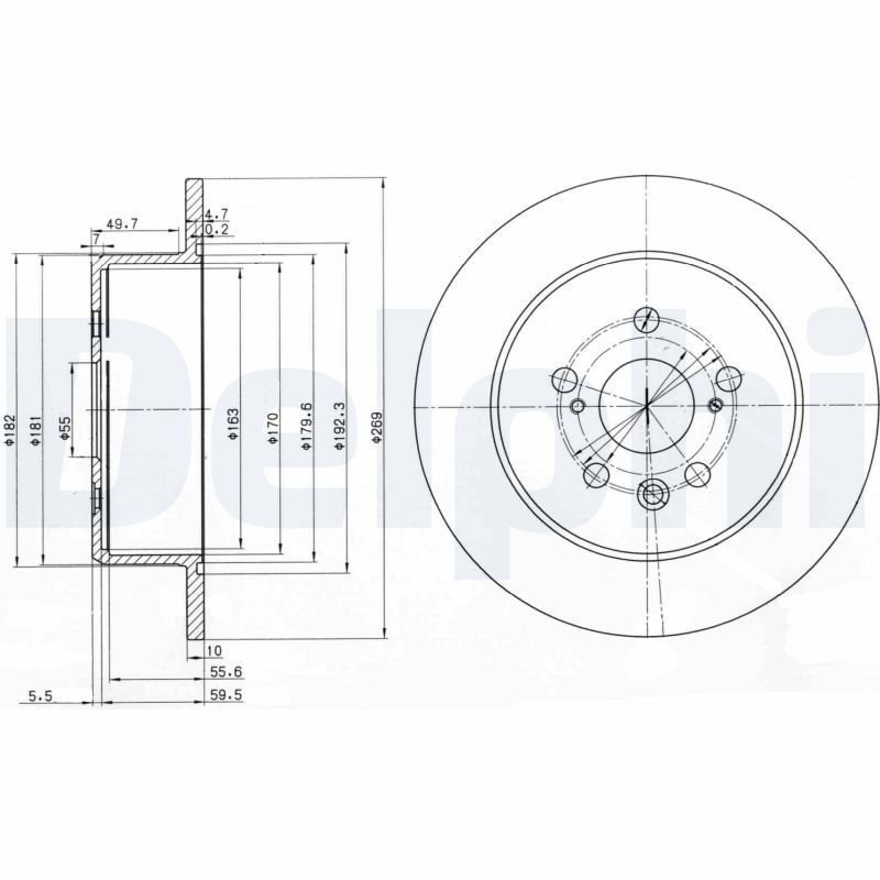 DELPHI BG3583 Brake Disc