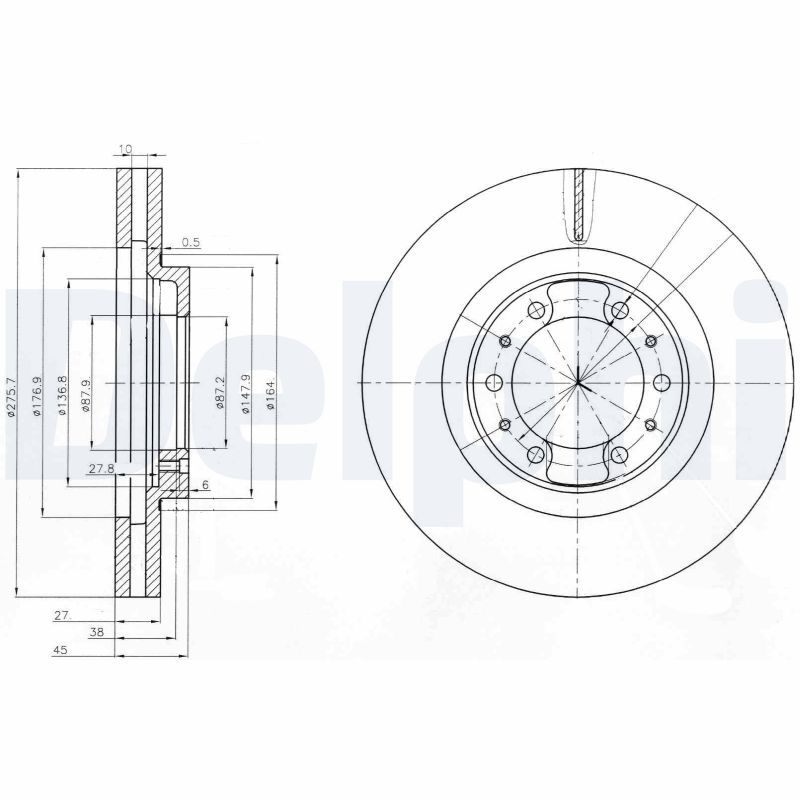 DELPHI BG3586 Brake Disc