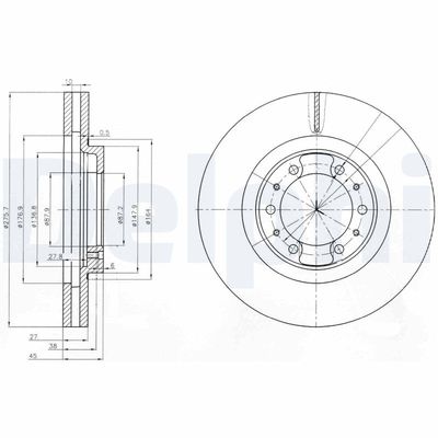 Brake Disc DELPHI BG3586