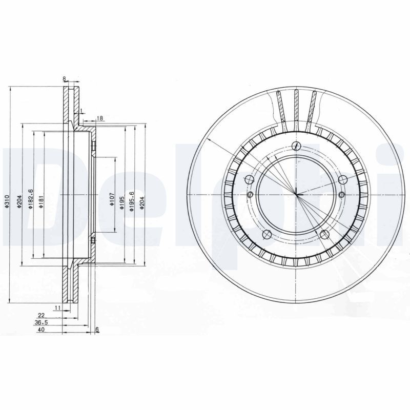 DELPHI BG3587 Brake Disc