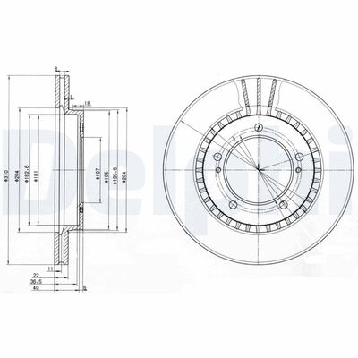 Brake Disc DELPHI BG3587