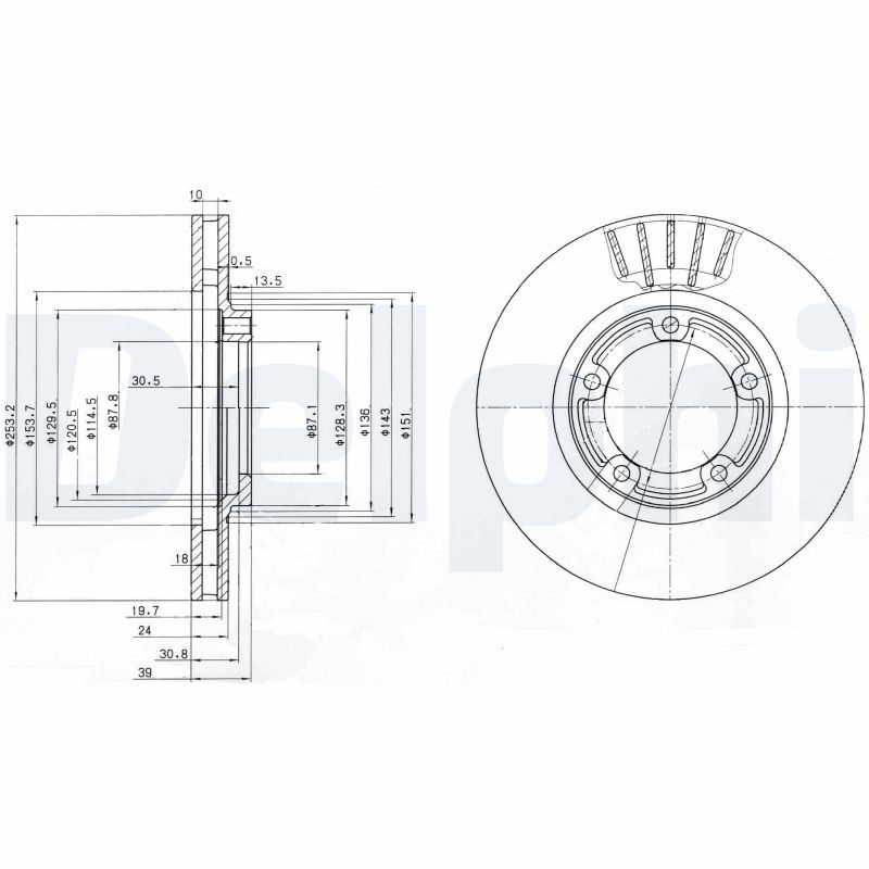 DELPHI BG3590 Brake Disc