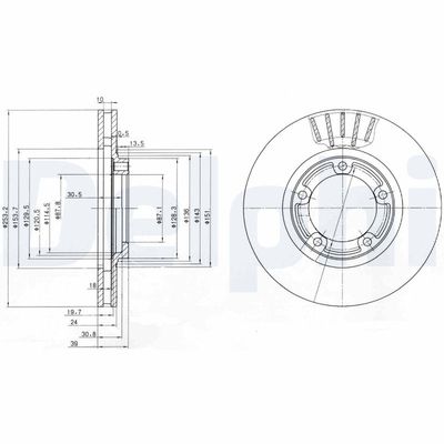 Brake Disc DELPHI BG3590
