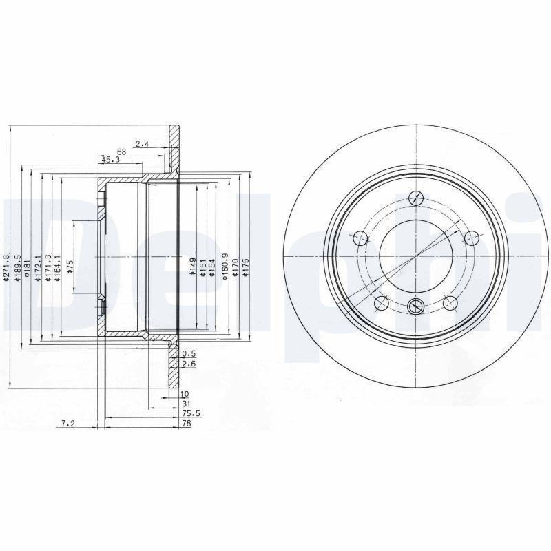 DELPHI BG3592 Brake Disc