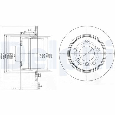 Brake Disc DELPHI BG3592
