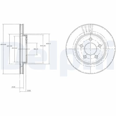 Brake Disc DELPHI BG3594