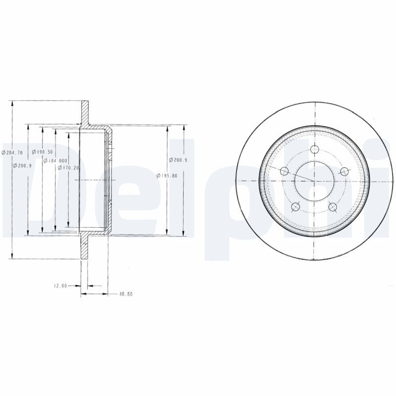 DELPHI BG3595 Brake Disc