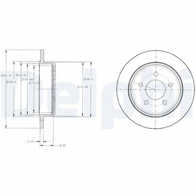 Brake Disc DELPHI BG3595