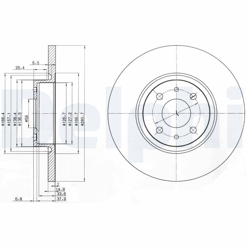 DELPHI BG3600 Brake Disc