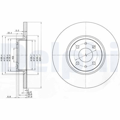 Brake Disc DELPHI BG3600